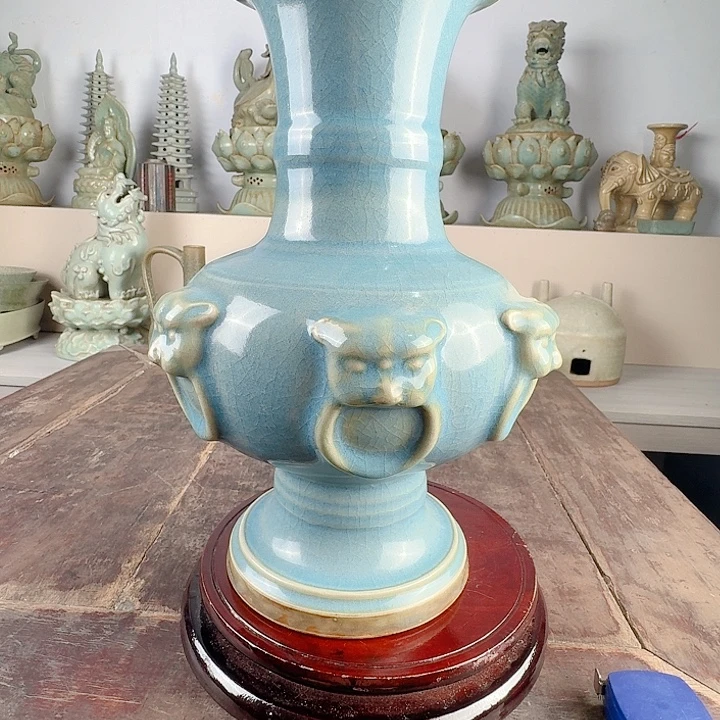 大***明钧窑兽头瓶合作愉快
