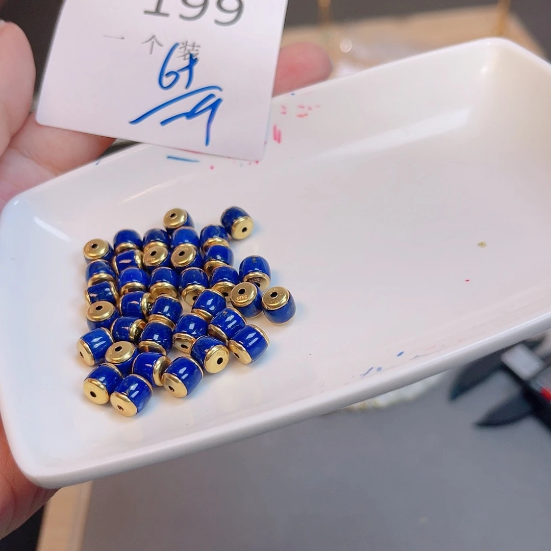 水晶珠宝半成品银S925镀金镶嵌199