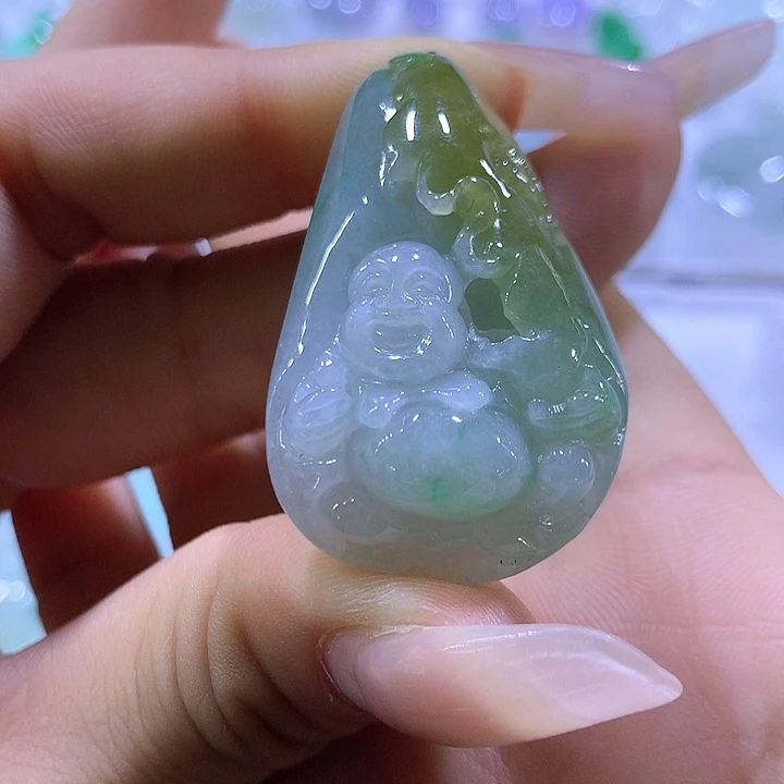 翡翠未镶嵌颈饰天然翡翠A货吊坠