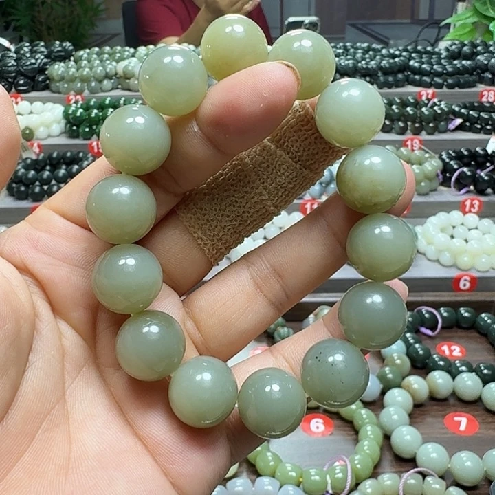 未镶嵌手链和田玉新疆且末蓝卡16