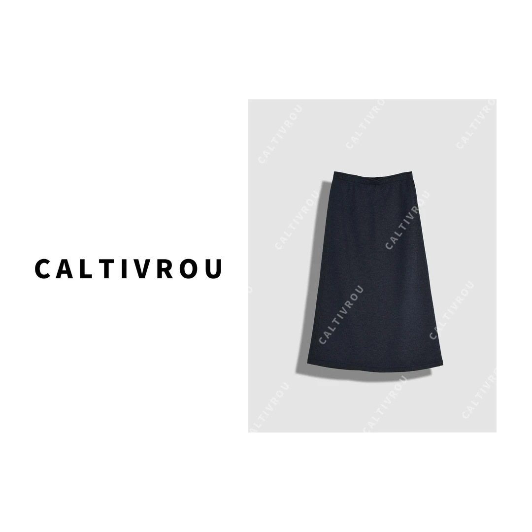 Caltivrou简约垂感显瘦气质A字半身裙-Q18739