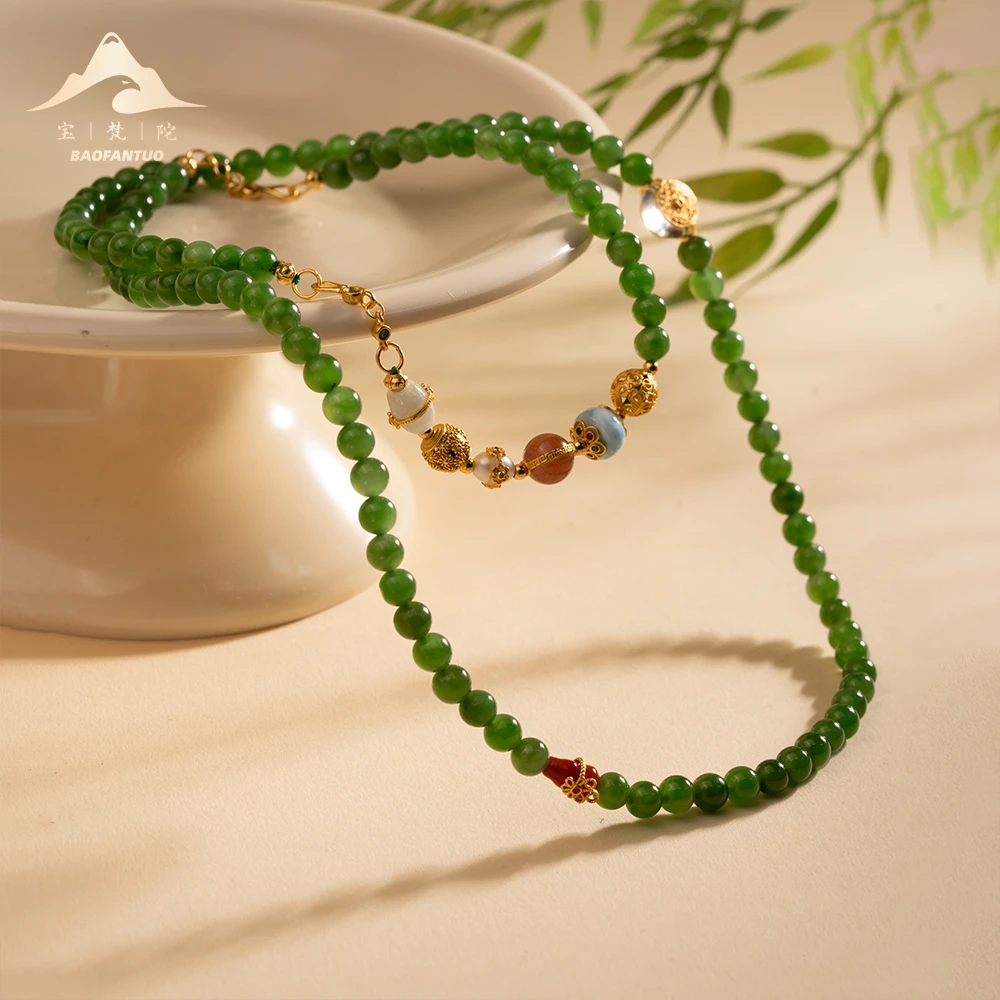 宝梵陀和田玉项链  2973