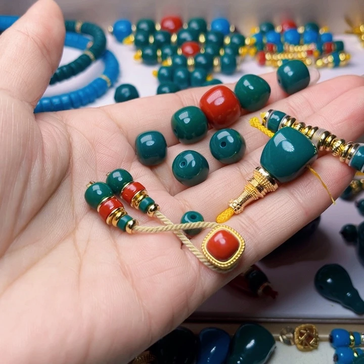 郑***行分体12弟子珠万象轴背云五连10-11-12-11-10腰珠一对10