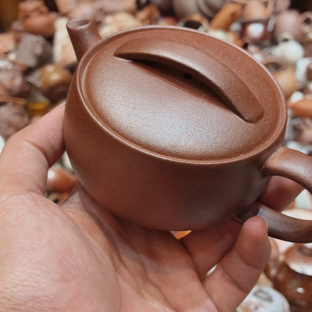 柴烧老岩泥手工茶壶器皿