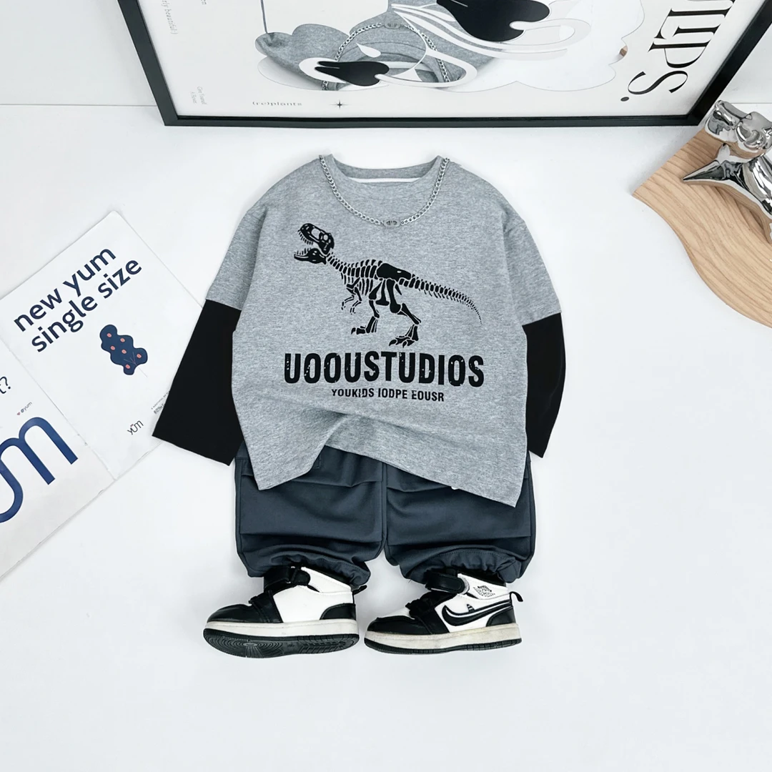 男童套装2025新款春装儿童春季两件套潮 HZ25226 悠悠童话童装
