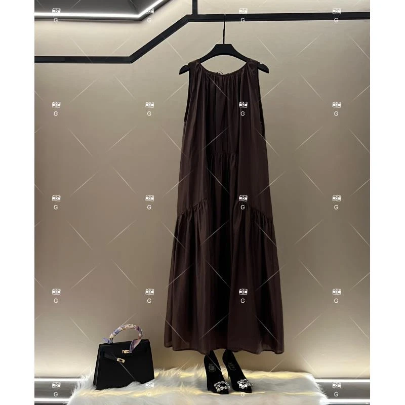 【L姐】夏季新款复古时尚高级感无袖连衣裙 H-721