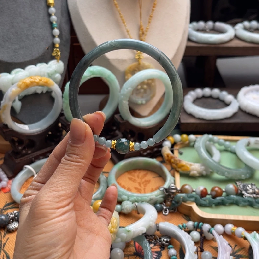 翡翠未镶嵌手链58到62