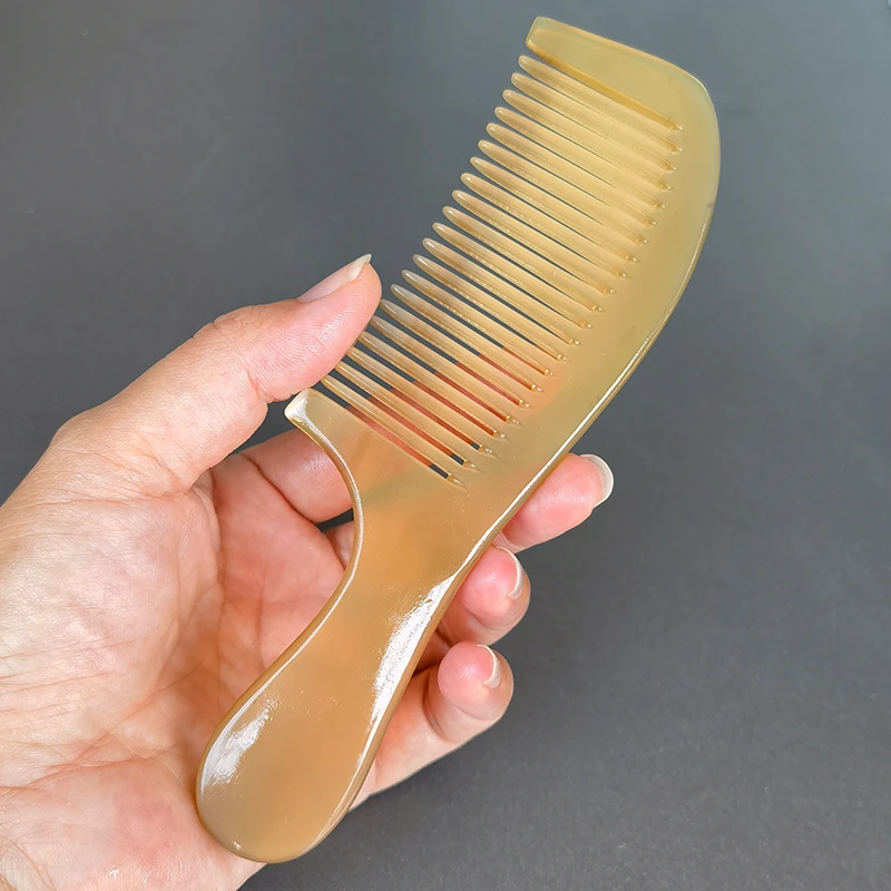 天然手工牛角梳正宗真牛角梳子女士家用精品梳头发齿梳便携直发梳
