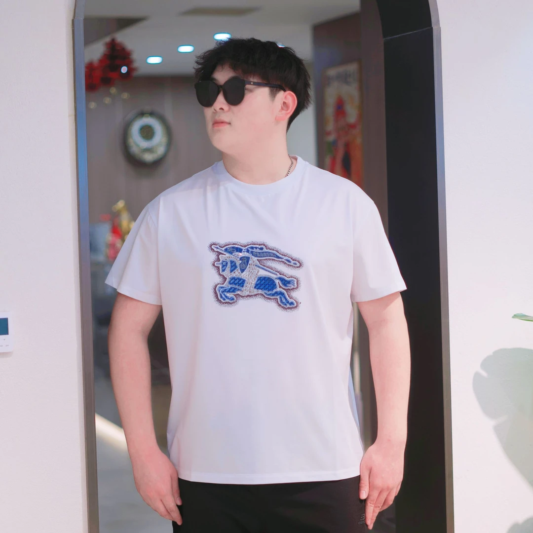 夏季新款 大码男装轻奢半袖 男士加大潮牌短袖