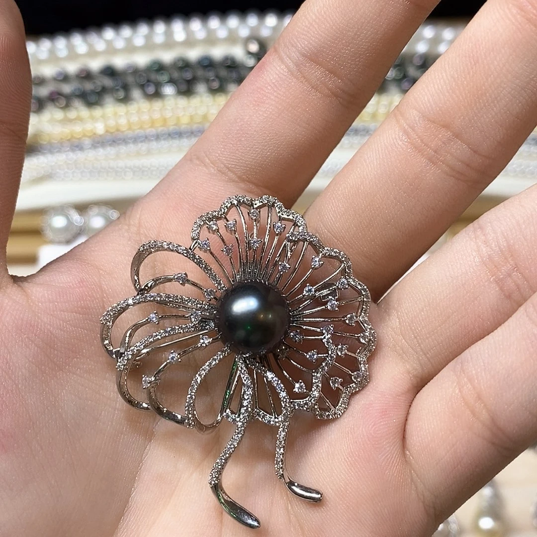 未镶嵌胸针海水珍珠