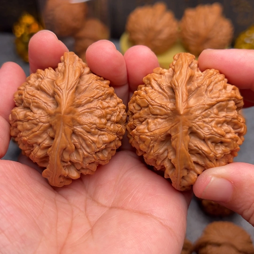 文玩核桃把件54全品麒麟纹官帽