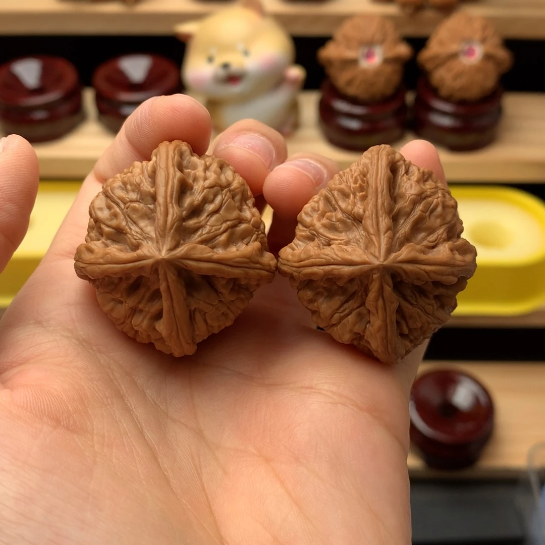 把件文玩核桃玉玺四棱38尺全品