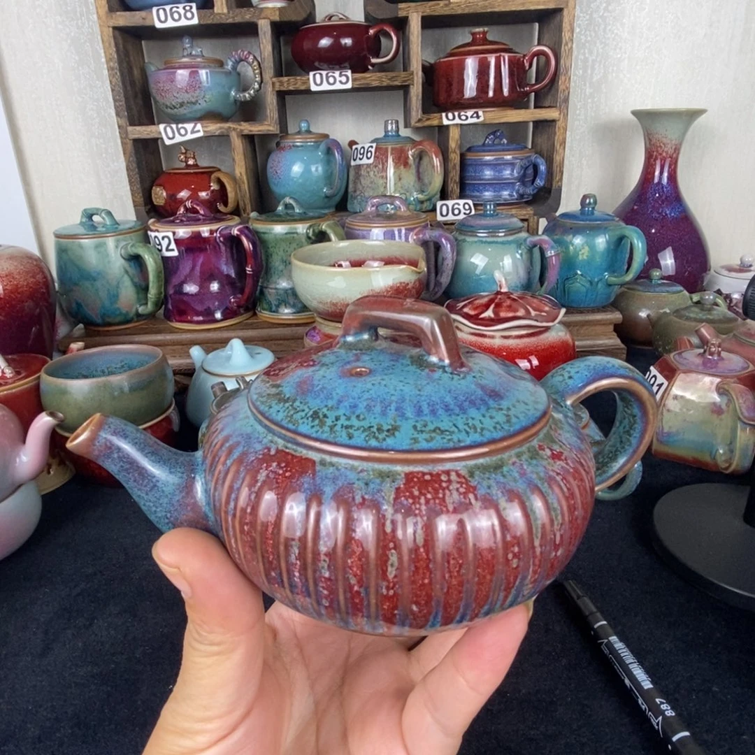整***庄中国神后钧瓷茶具瑕疵处理