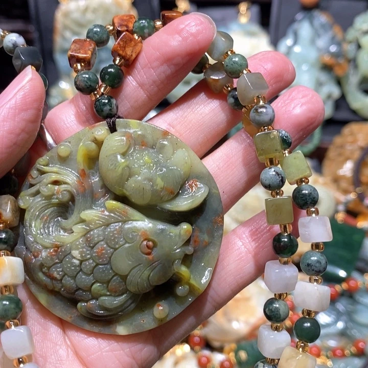 岫玉毛衣链未镶嵌