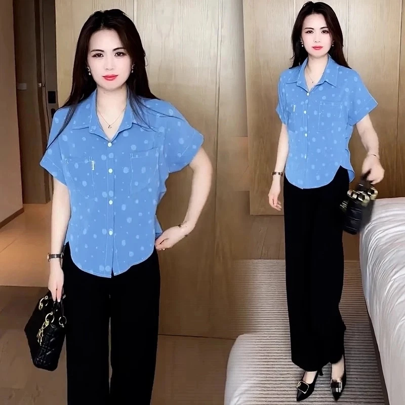 时尚衬衫女2025夏季新款洋气显瘦遮肉小个子百搭休闲衬衣漂亮小衫