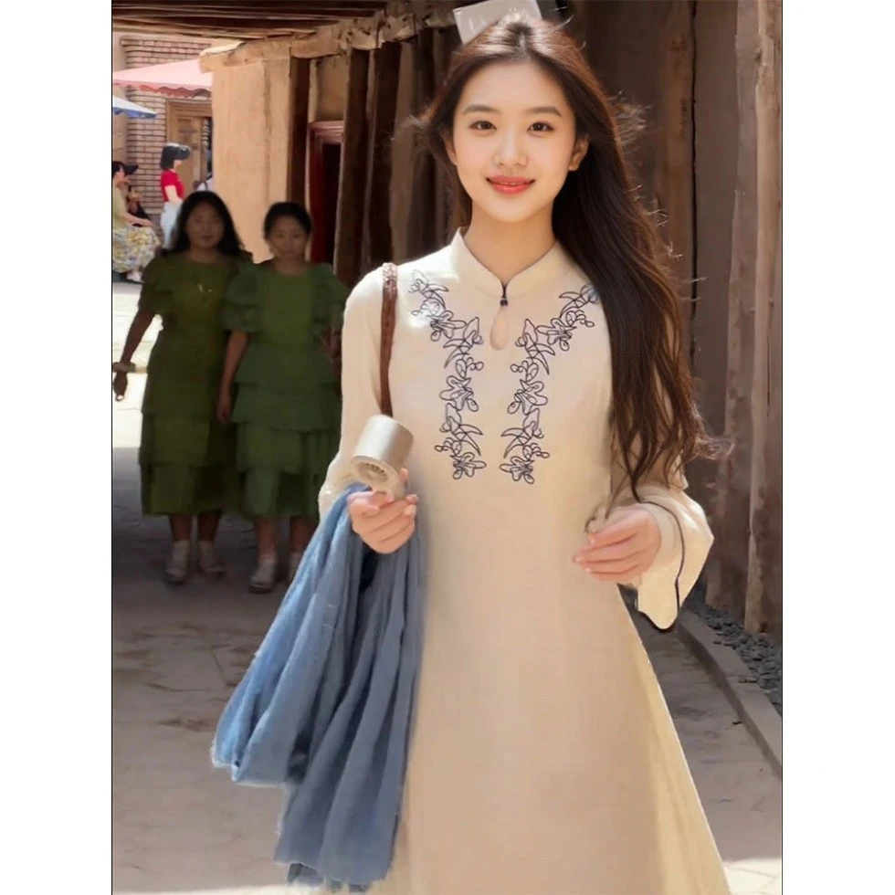 画报夫人新中式女装国风气质高级感连衣裙女2025夏季新款今年流行