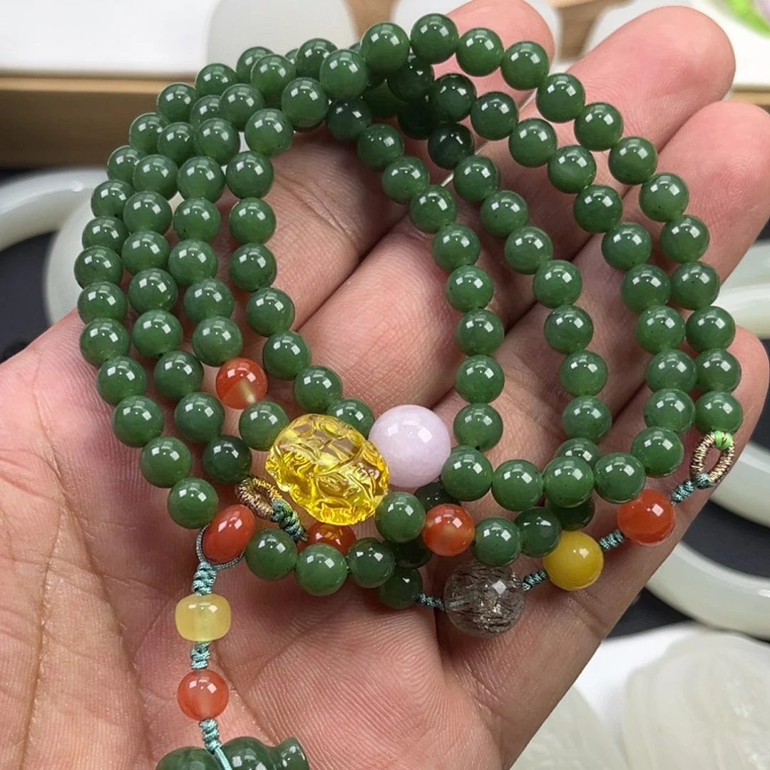 手链未镶嵌和田玉紫***阳