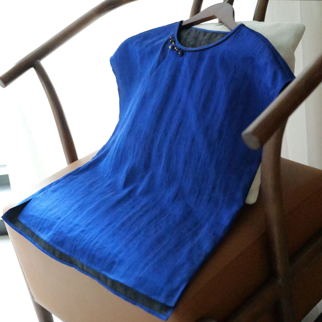 『乘州』新中式满分桑蚕丝国风短袖DHSC5418