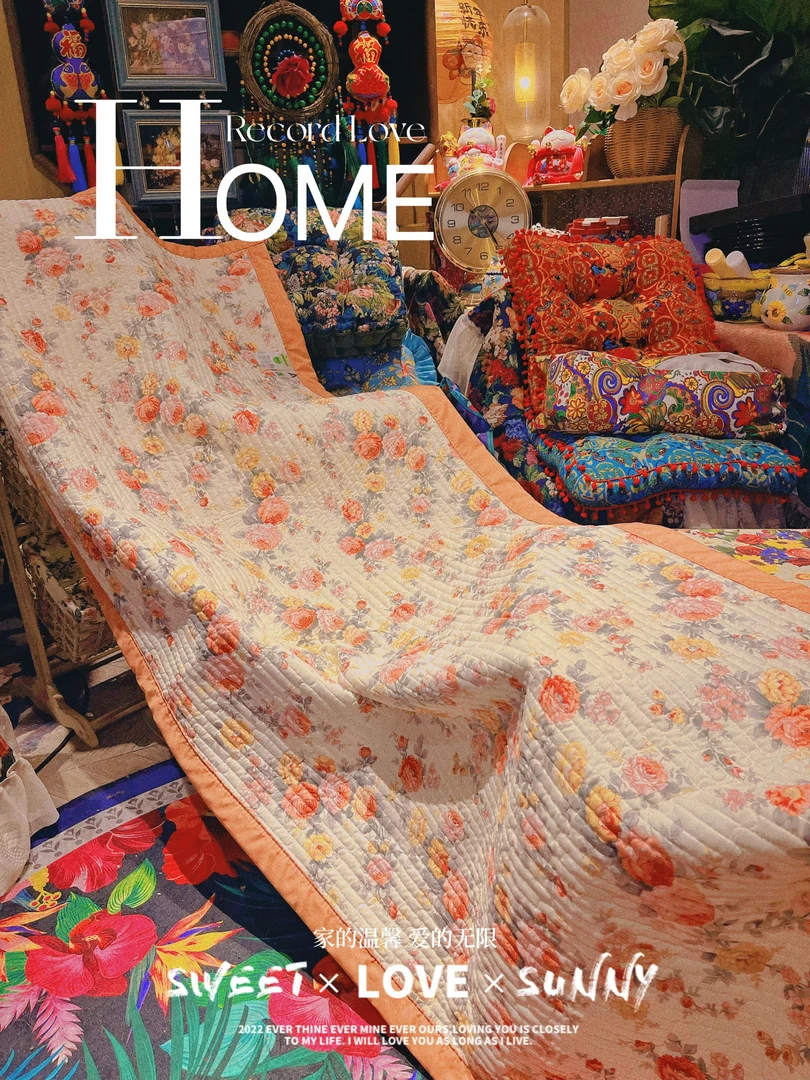 90*220沙发巾英伦玫瑰同款单人榻榻米床单水洗棉四季通用多功能