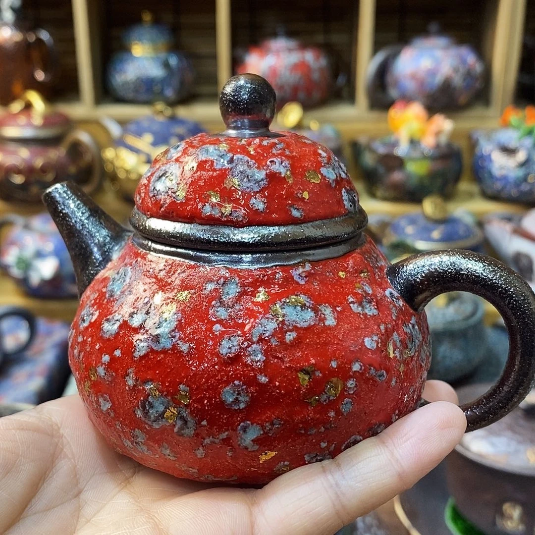 粗陶柴烧志野茶器