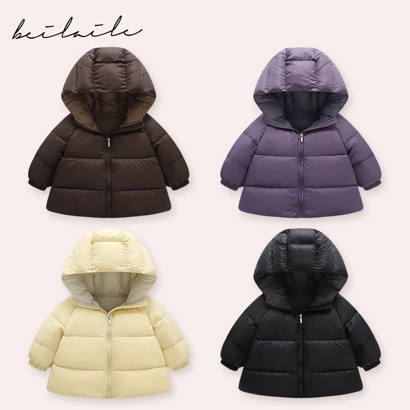 【三防加厚羽绒 小洛妈】婴儿童衣服宝宝羽绒外套白鸭绒厚i23