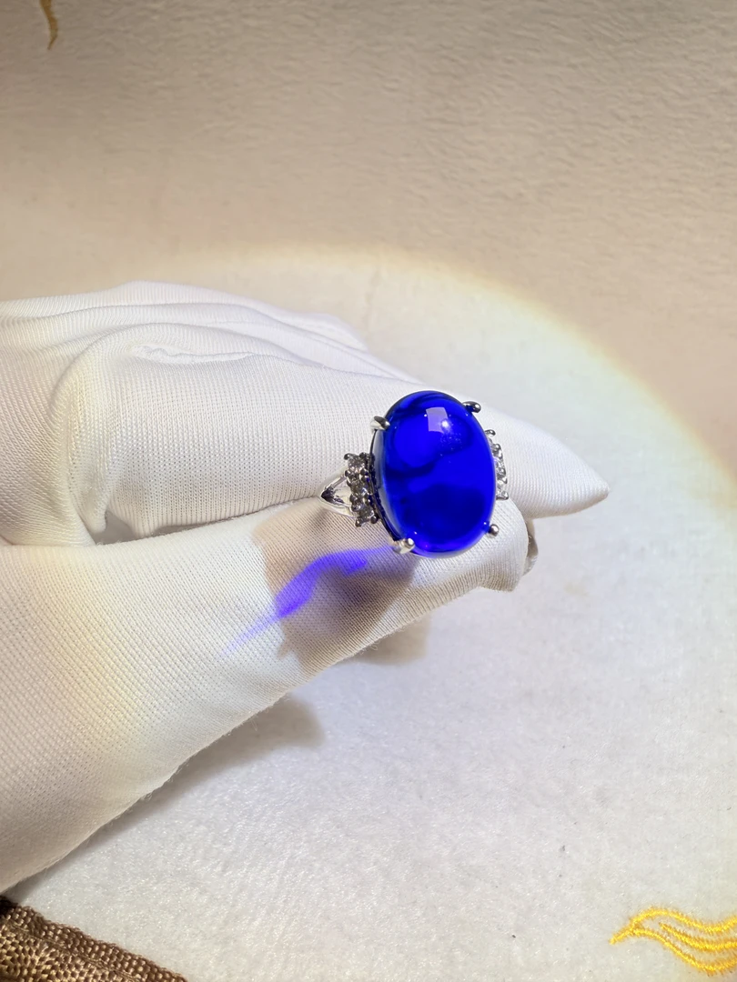 Z199-轻奢收藏级精品蓝色戒指多样性发一