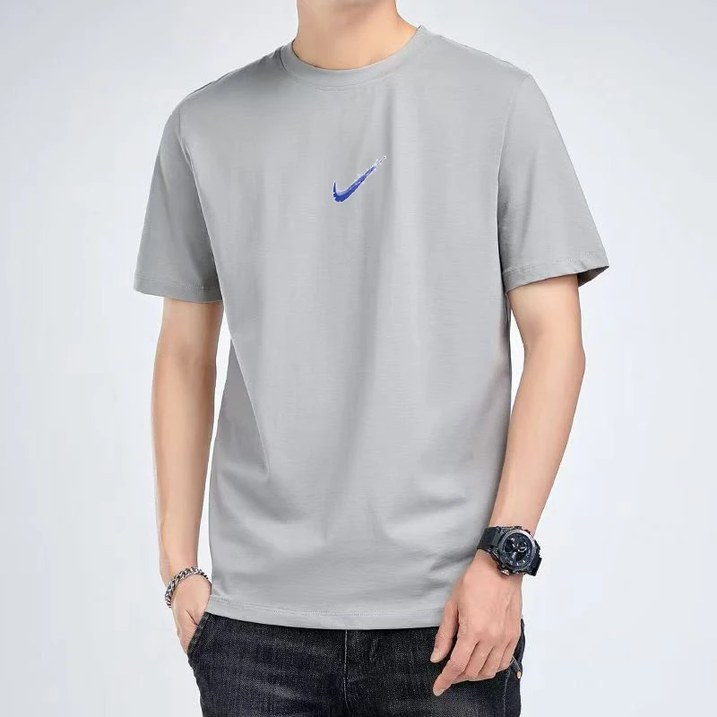 短袖T恤印花短袖情侣装夏季圆领男士休闲白色半袖时尚