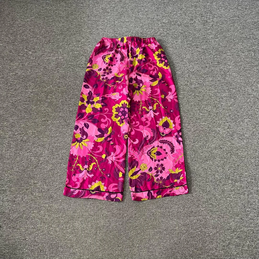 95新 Alexander McQueen/亚历山大·麦昆 Dior 桑蚕丝阔腿裤