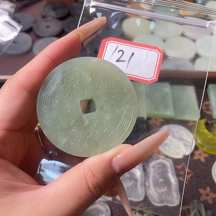 蛇纹石玉合金颈饰