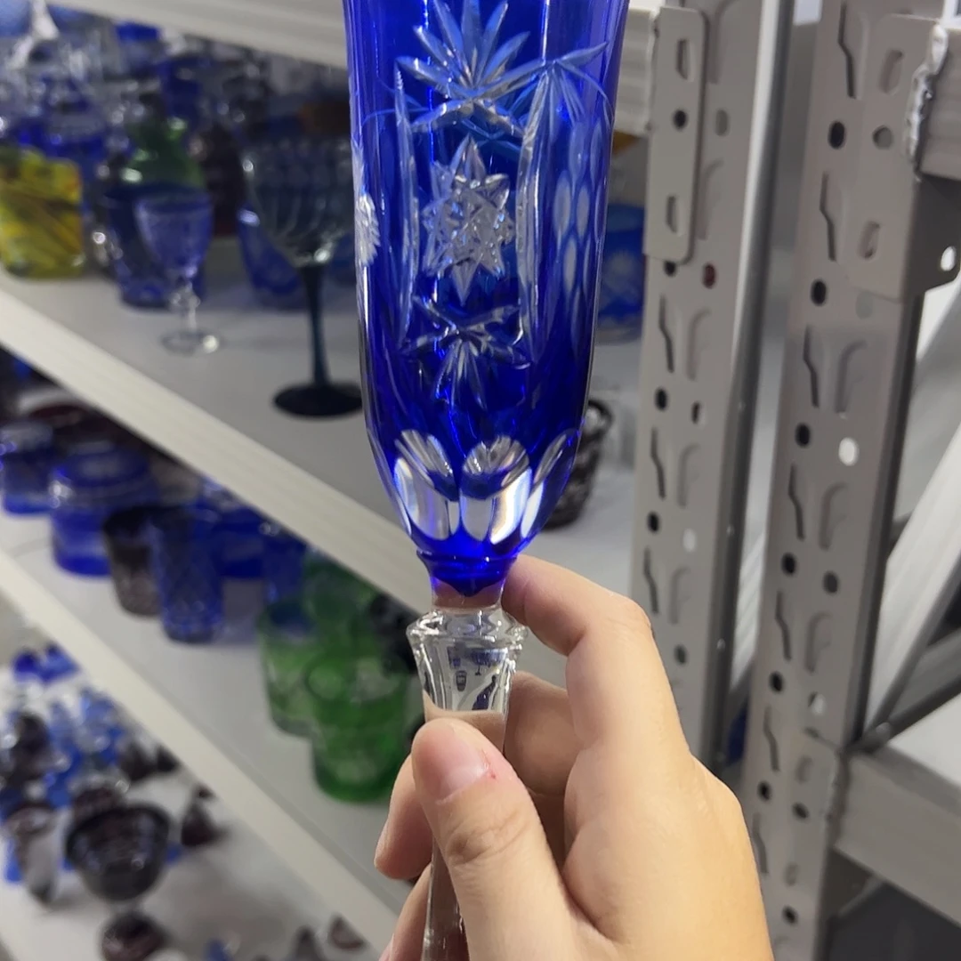 平底款水晶玻璃微瑕一个