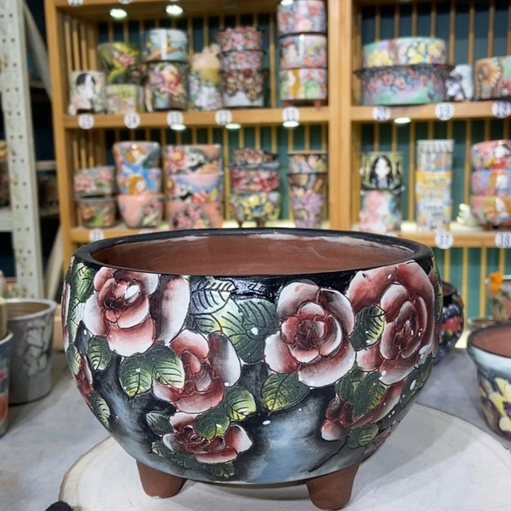 红陶景德镇艺术手绘作品