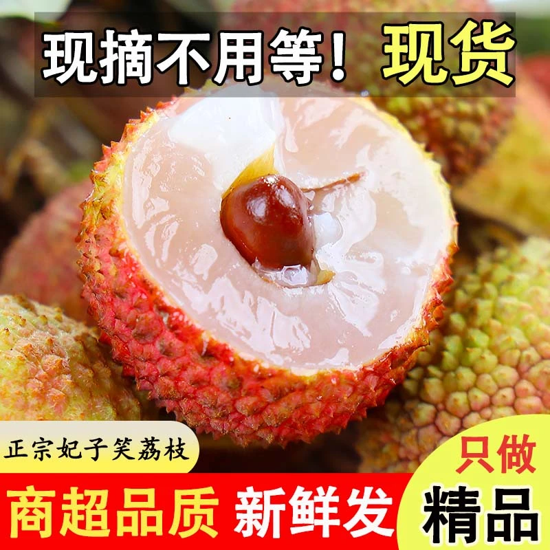 6-20日现货【明日达顺丰京东】JJ海南直采老树荔枝新鲜水果妃子笑0.5斤-5斤装荔枝同城送