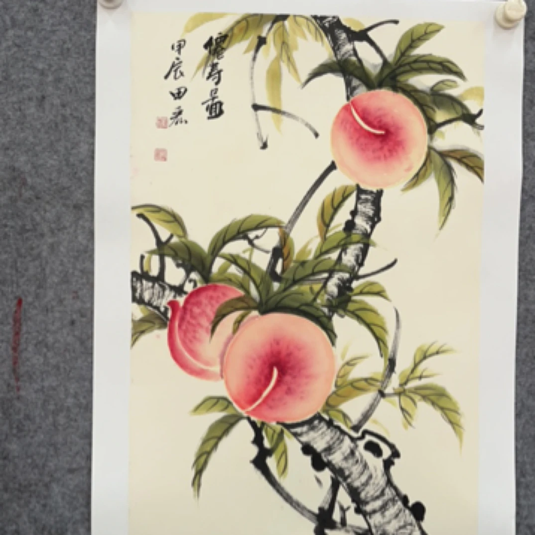 55/75仙寿图寿桃