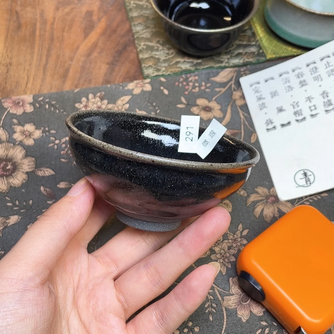 茶盏291 福临号建盏柴烧薄胎微瑕