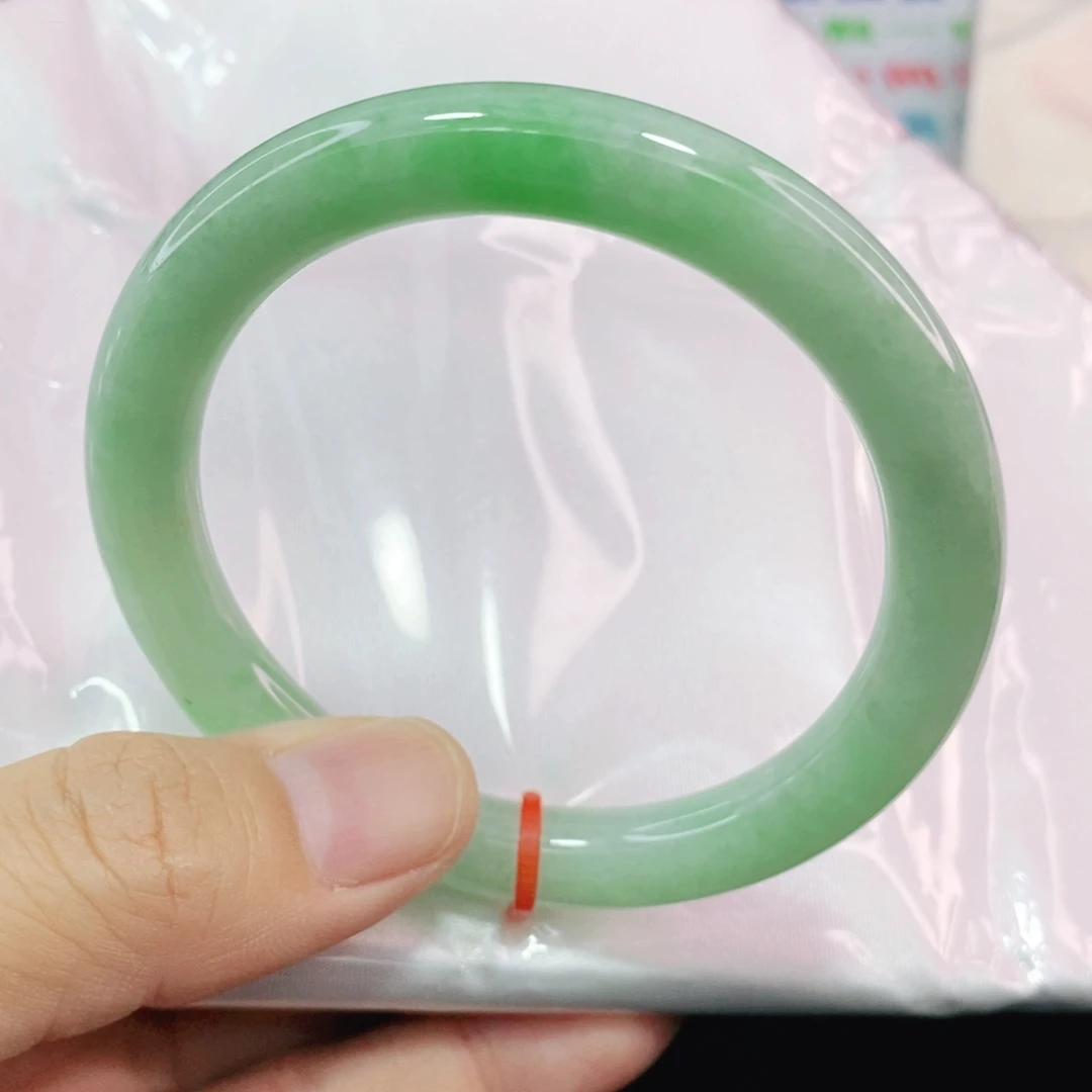 未镶嵌手镯翡翠54圈口圆条福利