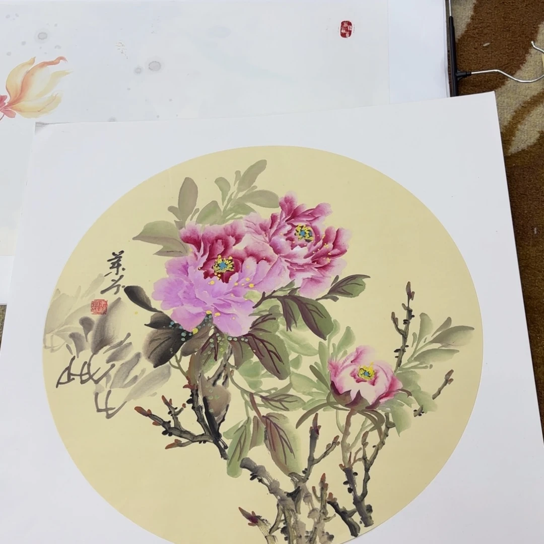 国画吴兰芬斗方李欣主播