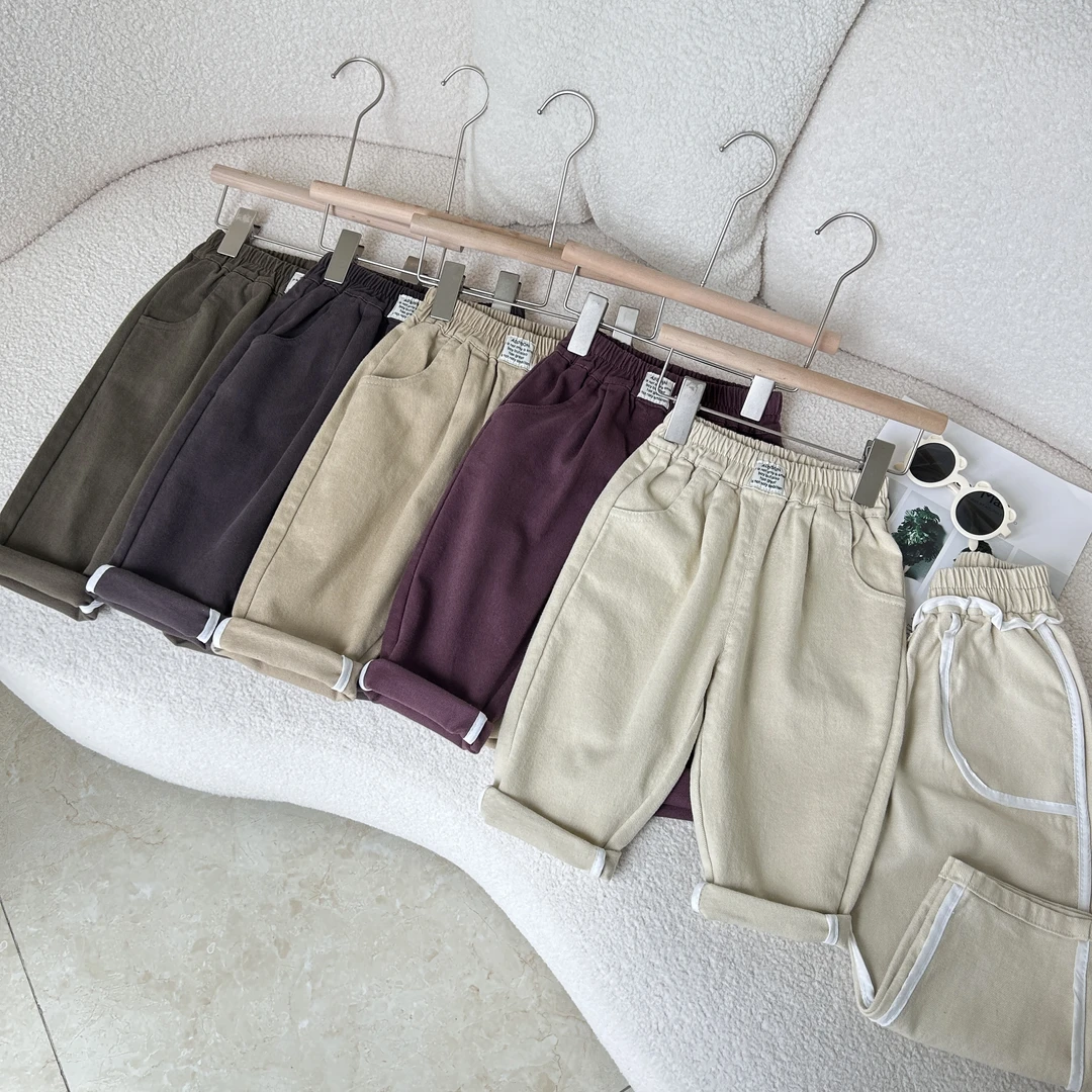 【校园裤王.春】男女童春秋款儿童百搭长裤纯棉韩版裤子中性长裤