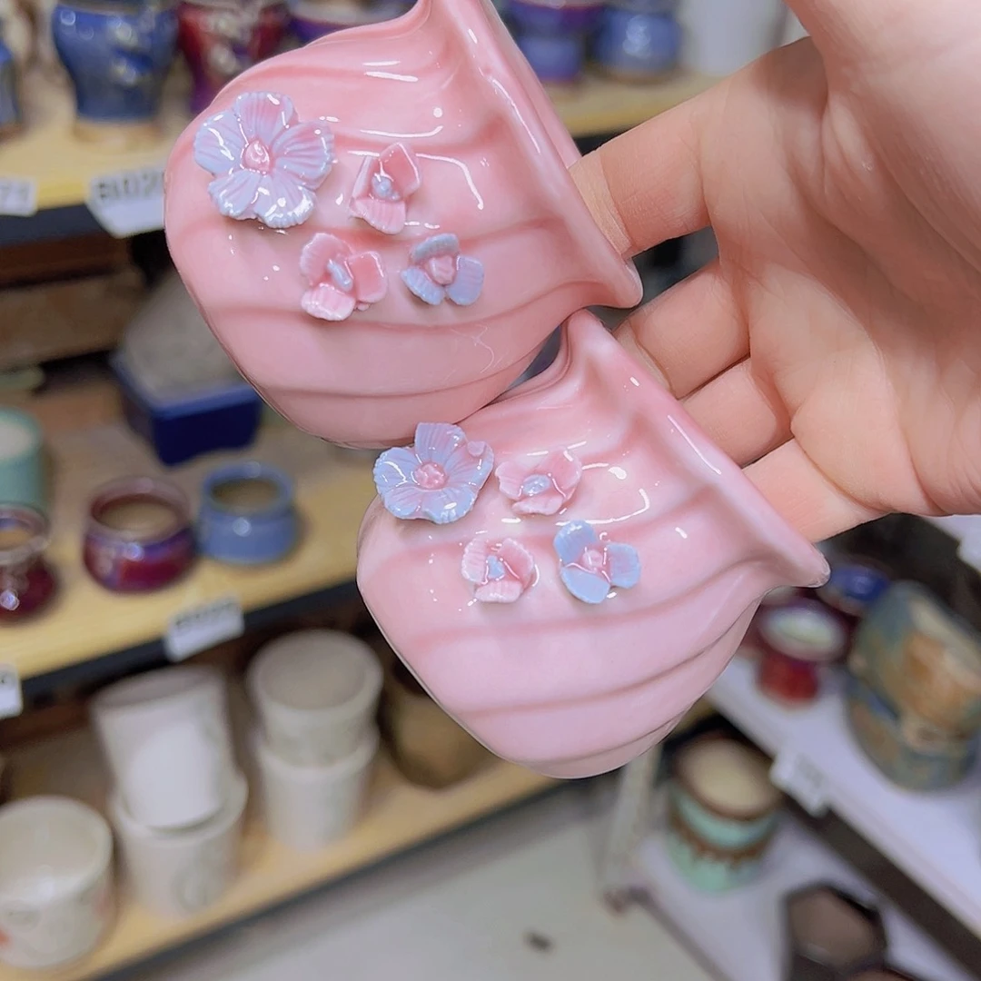 红陶陶瓷花盆当场满12包邮