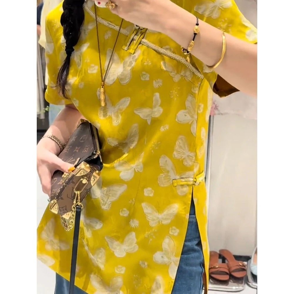 新中式国风轻奢高级感法式气质女装2025夏季新款独特漂亮唐装上衣