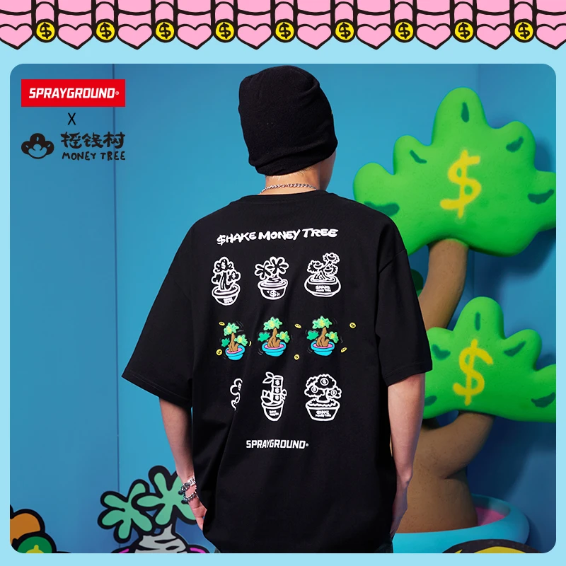 【摇钱树】SPRAYGROUND鲨鱼嘴短袖T恤纯棉潮流休闲美式XB WE120251