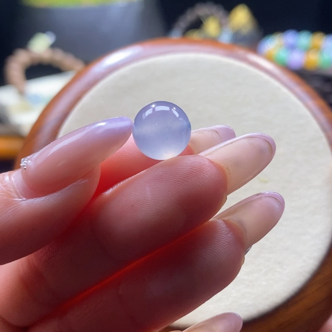 翡翠未镶嵌颈饰翡翠冰梦幻香芋紫珠