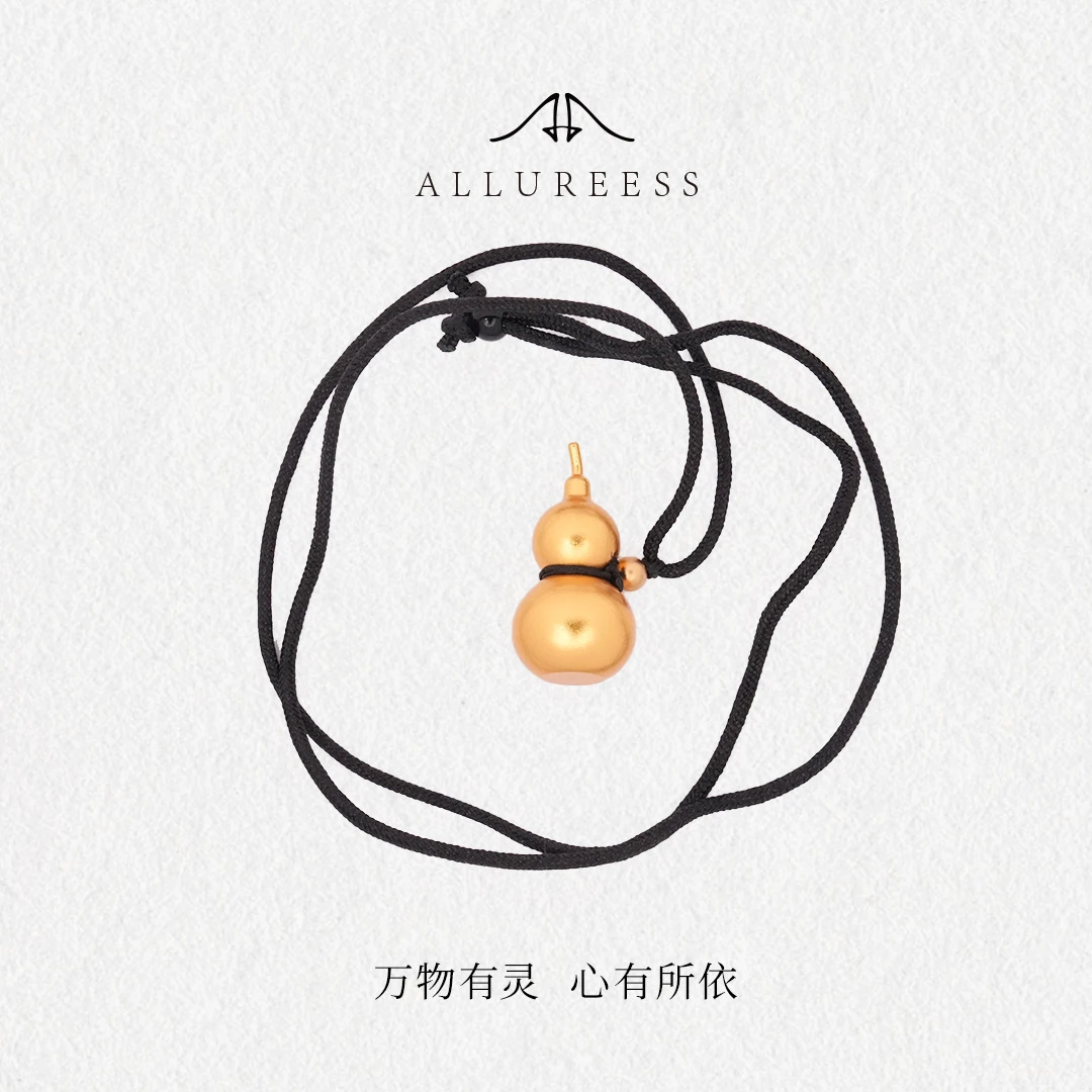 铜合金布艺吊坠 【福禄自来】葫芦吊坠绳子设计项链DD