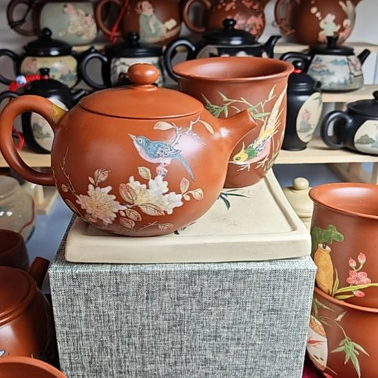 A***n建水紫陶复烧茶壶
