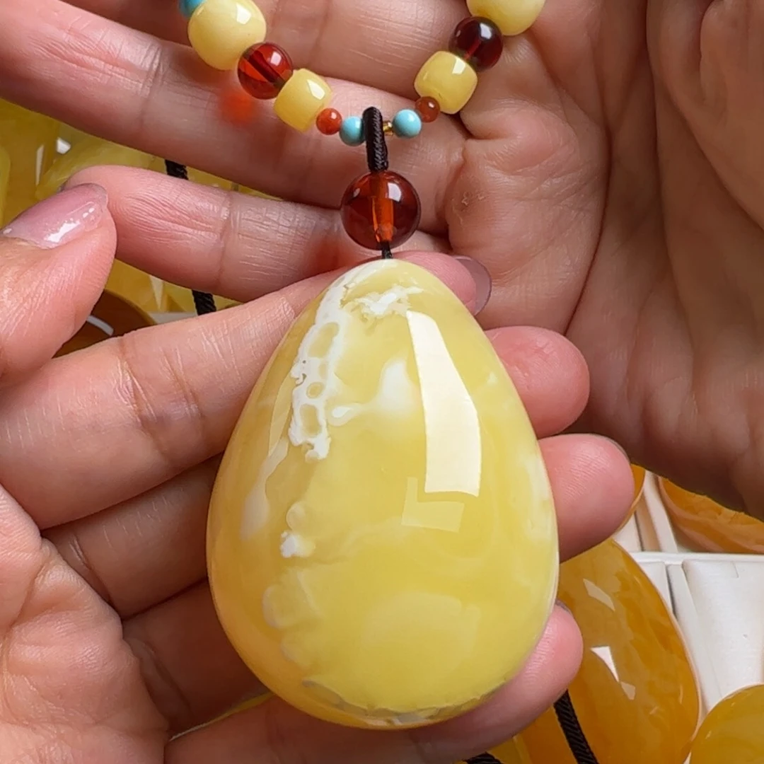 蜜蜡毛衣链未镶嵌无优化