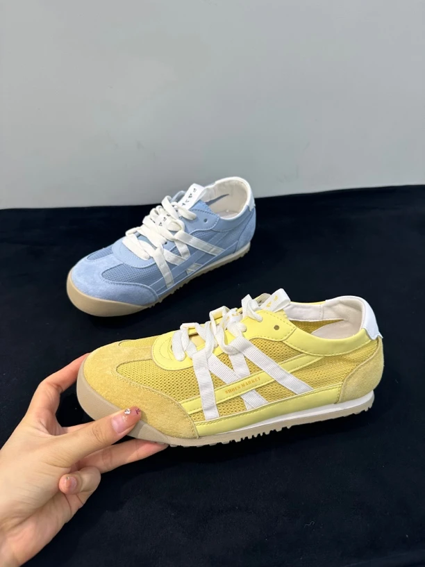 磨砂皮圆头透气网德训鞋 89006