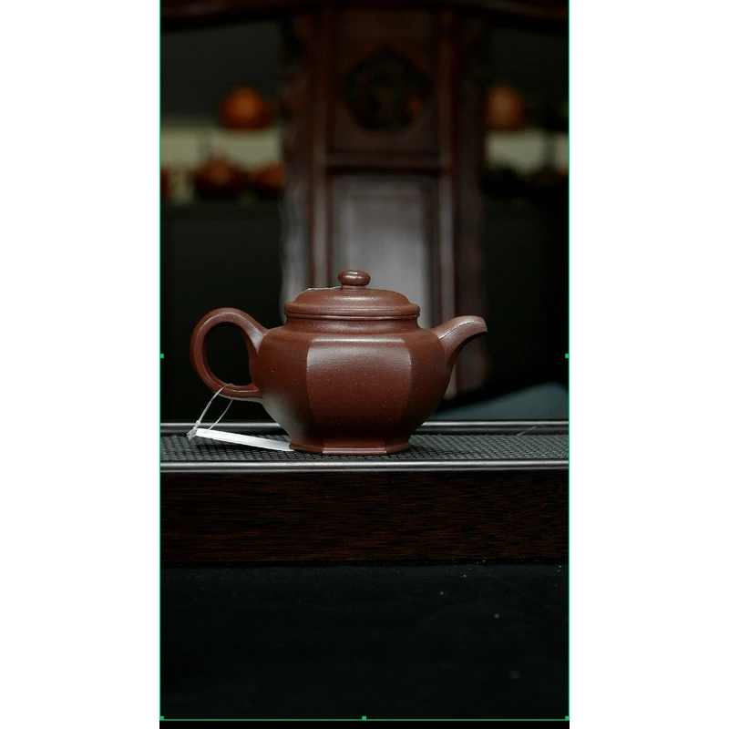 D0880宜兴紫砂六方壶250cc