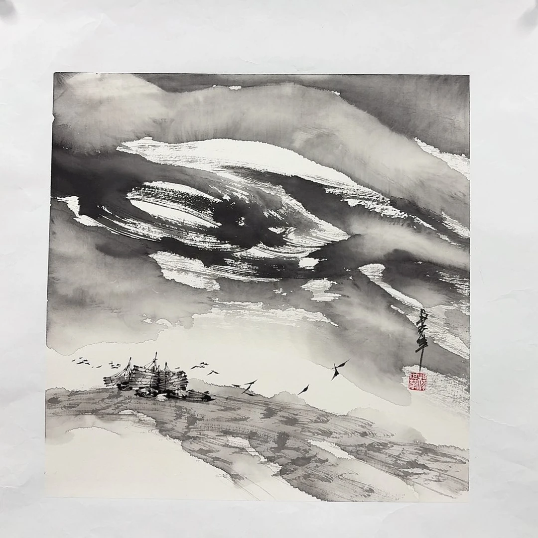 国画亲笔手绘放心去藏