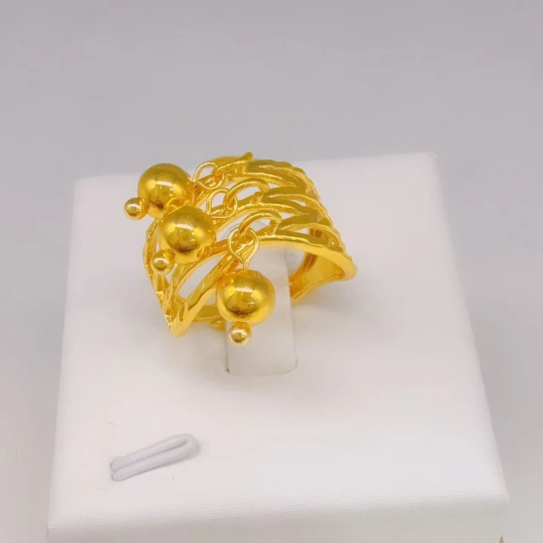 铜合金戒指 铜合金金色甜美可调节精美潮流气质经典戒指0901