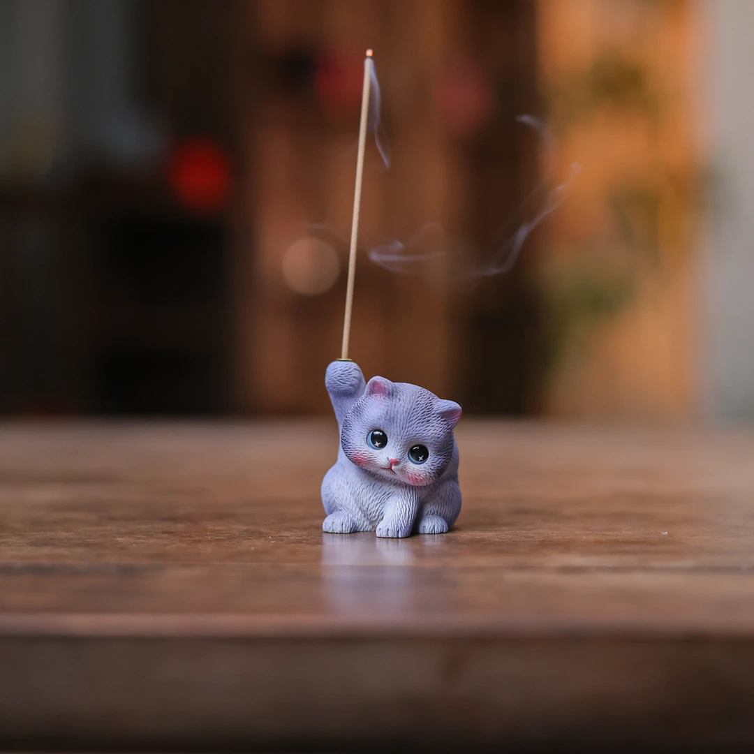 斋居 紫猫香插（Q9622）