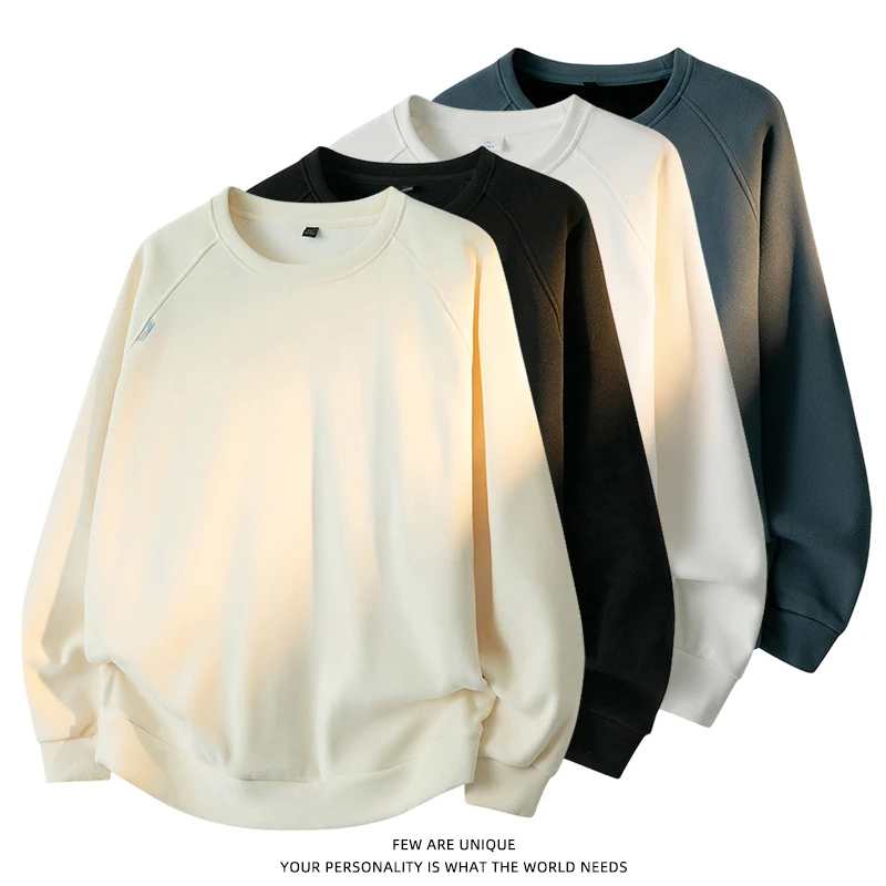 美式设计感德绒长袖t恤男士春秋季潮牌宽松休闲打底衫秋冬款卫衣